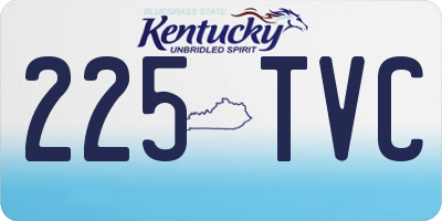KY license plate 225TVC