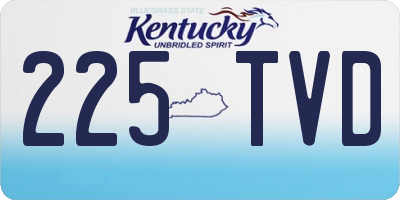 KY license plate 225TVD