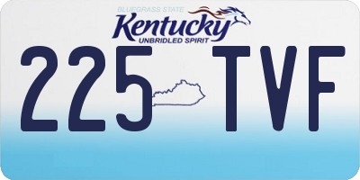 KY license plate 225TVF