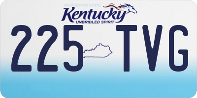 KY license plate 225TVG