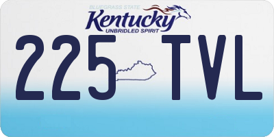 KY license plate 225TVL