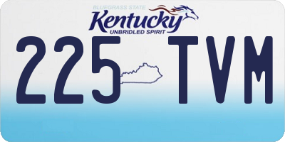 KY license plate 225TVM