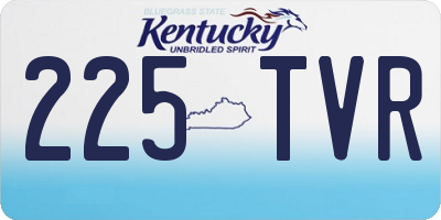 KY license plate 225TVR