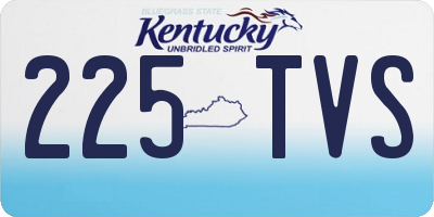 KY license plate 225TVS