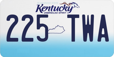 KY license plate 225TWA
