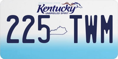 KY license plate 225TWM