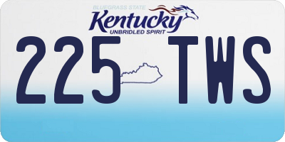KY license plate 225TWS