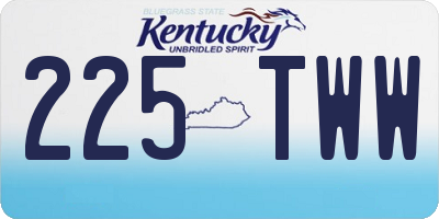 KY license plate 225TWW