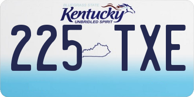 KY license plate 225TXE