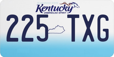 KY license plate 225TXG