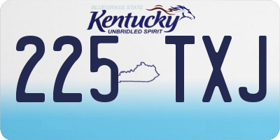 KY license plate 225TXJ