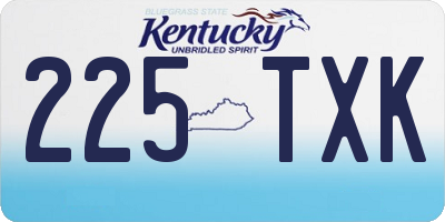 KY license plate 225TXK
