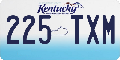 KY license plate 225TXM