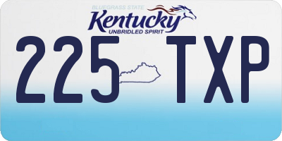 KY license plate 225TXP