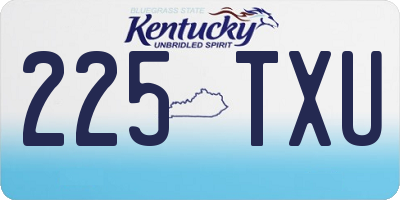 KY license plate 225TXU
