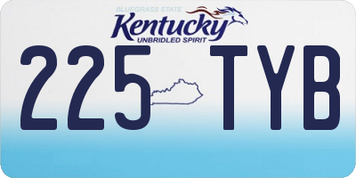 KY license plate 225TYB