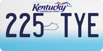 KY license plate 225TYE