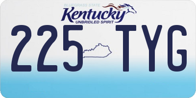 KY license plate 225TYG