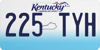 KY license plate 225TYH