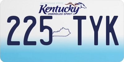 KY license plate 225TYK