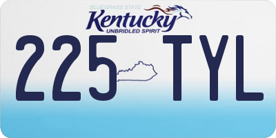 KY license plate 225TYL