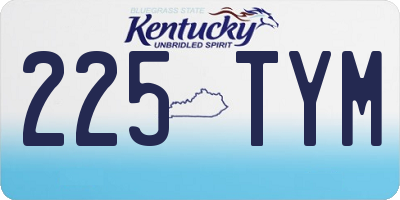 KY license plate 225TYM