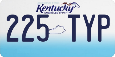 KY license plate 225TYP