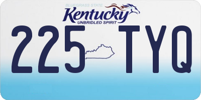 KY license plate 225TYQ