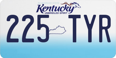 KY license plate 225TYR