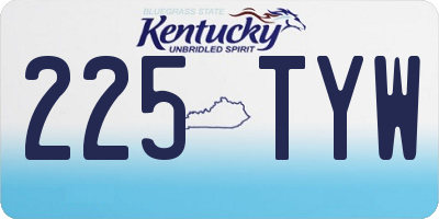 KY license plate 225TYW