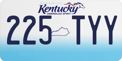 KY license plate 225TYY