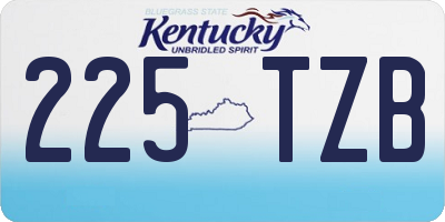 KY license plate 225TZB