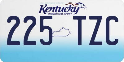 KY license plate 225TZC