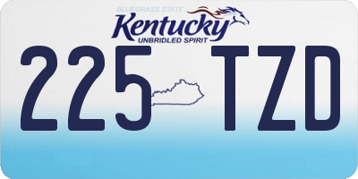 KY license plate 225TZD