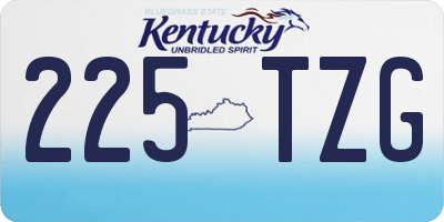 KY license plate 225TZG