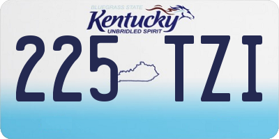 KY license plate 225TZI
