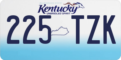 KY license plate 225TZK