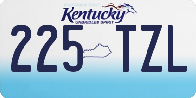 KY license plate 225TZL