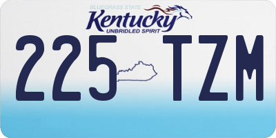 KY license plate 225TZM