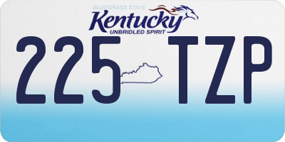KY license plate 225TZP