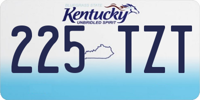 KY license plate 225TZT