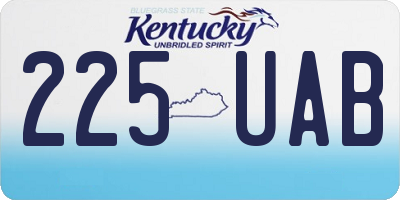 KY license plate 225UAB