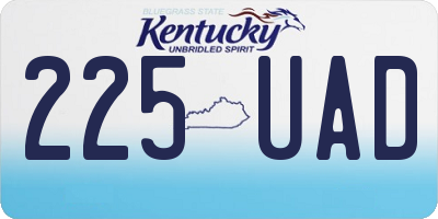 KY license plate 225UAD