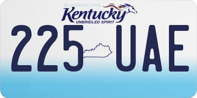 KY license plate 225UAE