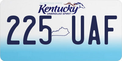KY license plate 225UAF