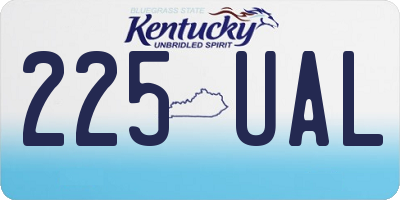 KY license plate 225UAL
