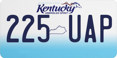 KY license plate 225UAP