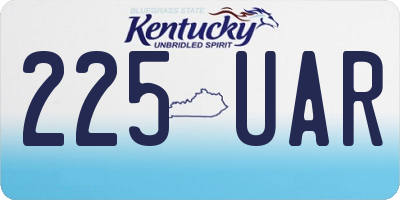 KY license plate 225UAR