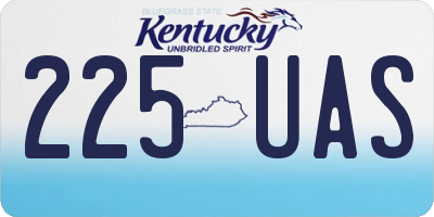 KY license plate 225UAS