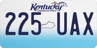 KY license plate 225UAX